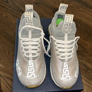 Versace | Womens Size 42 can fit also Silver Sparkle Chain Reaction Sneakers